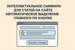 Интеллектуальное саммари для статей на сайте